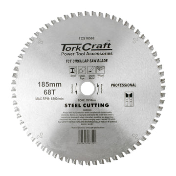 Image of a Tork Craft TCT Blade Steel Cutting 185x68t 20/16