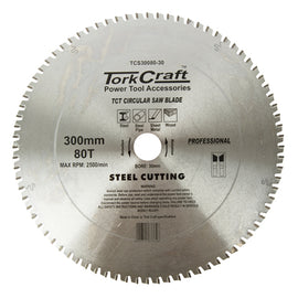 Image of a Tork Craft TCT Blade Steel Cutting. 300 X 80t 30mm Bore