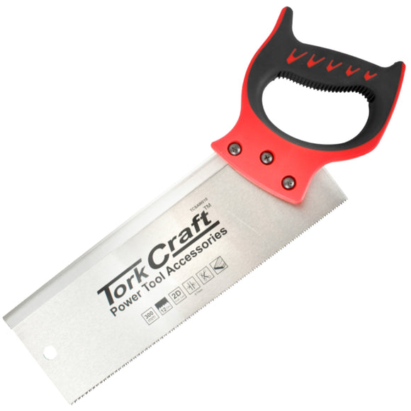 Image of a Tork Craft Back Saw 300mm 12TPI 0.7mm Temp. Blade Abs Handle