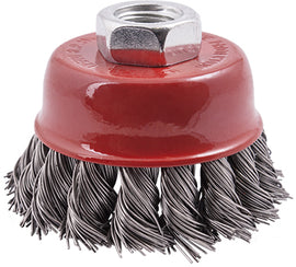 Image of a Tork Craft Wire Cup Brush 65 X M14 Knotted Stainless Steel TCW