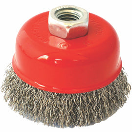 Image of a Tork Craft Wire Cup Brush 75 X M14 Crimped Stainless Steel TCW