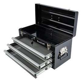 Image of a Tork Craft Top Box Empty 3 Drawer And Top Tray 535x255x315mm TracKTool Box
