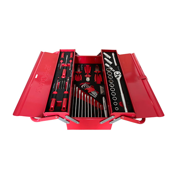 Image of a Tork Craft Cantilever Tool Box Compact Box 71pc 3 Tray 365 X 255 X 265mm 1/2'