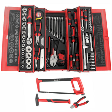 Image of a Tork Craft Tradesman Cantilever Tool Box 88pc 5 X Tray 468x200x203mm