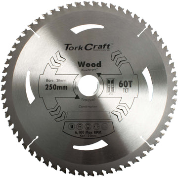 Image of a Tork Craft Saw Blade Thin Kerf 250 X 60t 30-16 TCT