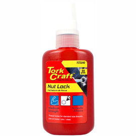 Image of a Tork Craft Nut Lock Medium Strength For Std Sized Threads - Blue - 50g