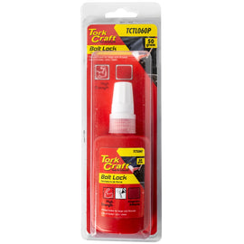 Image of a Tork Craft Bolt Lock High Strength For Large Sized Threads - Red - 50g (carded)