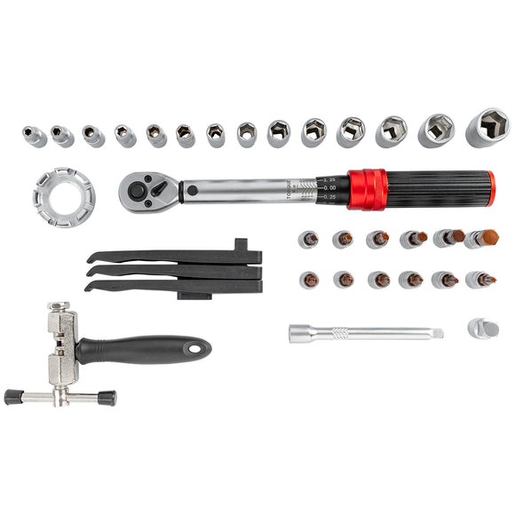 Image of a Tork Craft 34pcs Bike Repair Torque Wrench Set