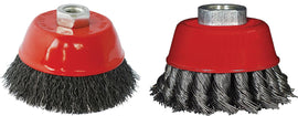 Image of a Tork Craft Wire Cup Brush 75mm X M14 Crimped & Knotted Set 2pce For115 Angle Gri