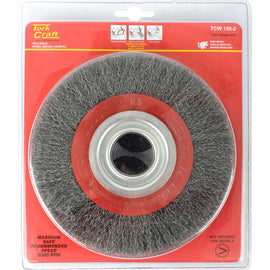 Image of a Tork Craft Wire Wheel Brush 150 X 25mm 0.30mm Wire Bench Grinder Blister