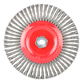 Image of a Tork Craft Wire Wheel Brush Single Section Twisted Stinger 175mmxm14 Blister
