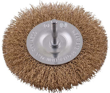 Image of a Tork Craft Wire Wheel Brush 100mm X 6mm Shaft Blister
