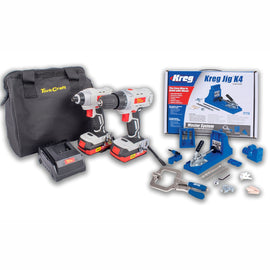 Image of a Tork Craft Drill & Impact Driver & Kreg Jig K4 Twin Pack TC20002