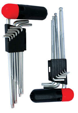 Image of a Tork Craft 9pc Allen Key Set Interchangeable Handle Ball Point NT2125 with Torx NT2126