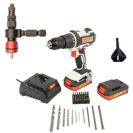 Image of a Tork Craft Impact Drill Battery And Standard Charger With Chamfer Tool 6mm-20mm