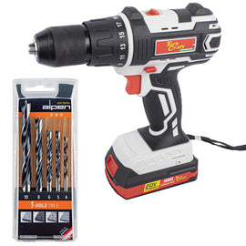 Image of a Tork Craft Impact Driver TC20030 With Wood Drill Set Alpen TM5