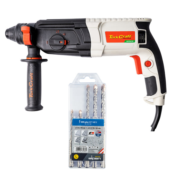 Image of a Tork Craft Rotary Hammer TCrh0800 With SDS-Plus Set Alp MB5