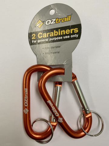 image of OZtrail Carabiner 8mm Pack of 2