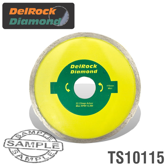 Image of a DIAMOND BLADE 115MM CONT. RIM DELROCK