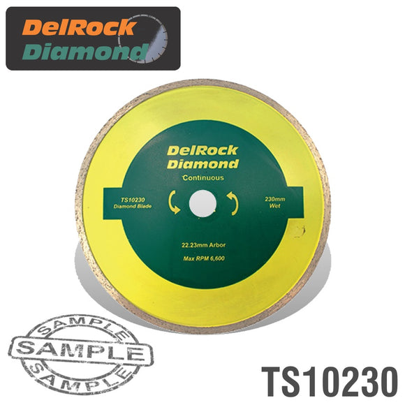 Image of a DIAMOND BLADE 230MM CONT. RIM DELROCK