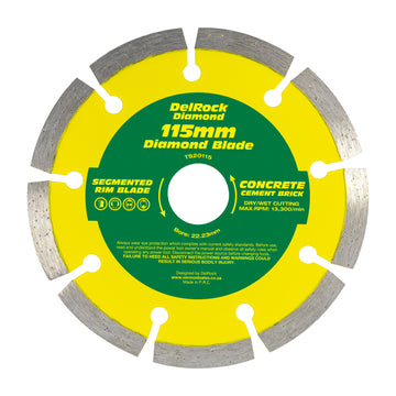 Image of a DIAMOND BLADE 115MM SEGMENTED DELROCK