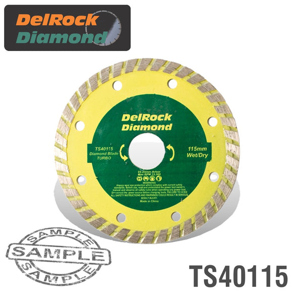 Image of a DIAMOND BLADE 115MM TURBO DELROCK