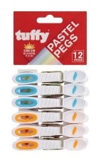 image of Tuffy Pastel Pegs 12 Pack