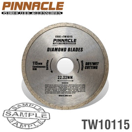 Image of a DIAMOND BLADE CONT.RIM 115X22.22MM PINNACLE