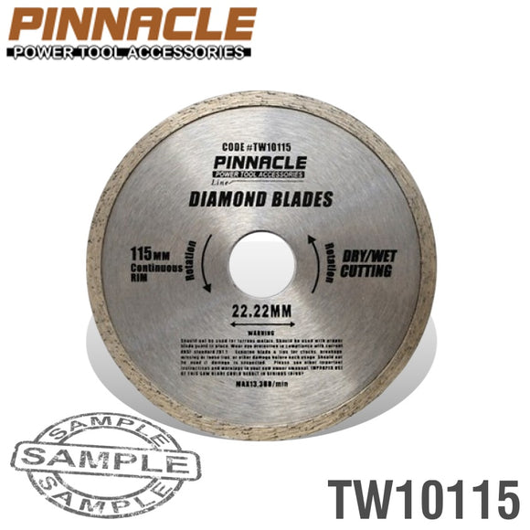Image of a DIAMOND BLADE CONT.RIM 115X22.22MM PINNACLE