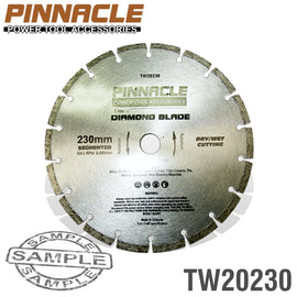 Image of a DIAMOND BLADE SEGMENTED 230MM PINNACLE BRAND