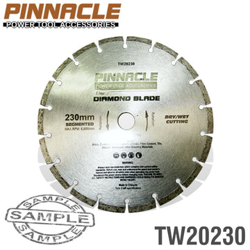 Image of a DIAMOND BLADE SEGMENTED 230MM PINNACLE BRAND