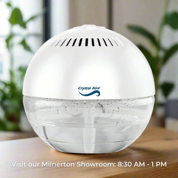 Image of a Crystal Aire Globe Air Purifier & Ioniser with Built-In Night Light out of packaging