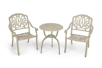 Anray 2 Seater Protea with 60cm Patio Table Set - Sand Beige