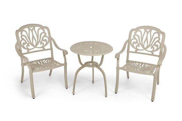 Anray 2 Seater Protea with 60cm Patio Table Set - Sand Beige