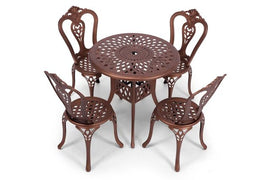Anray 4 Seater Victoria with 78cm Patio Table Set ROUND - Copper