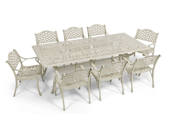 Anray 8 Seater Lattice with 240cm x 110cm Patio Table Set RECTANGLE