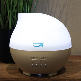 Image of a Crystal Aire Rain Drop Ultrasonic Aroma Diffuser for Babies & Adults out of packaging