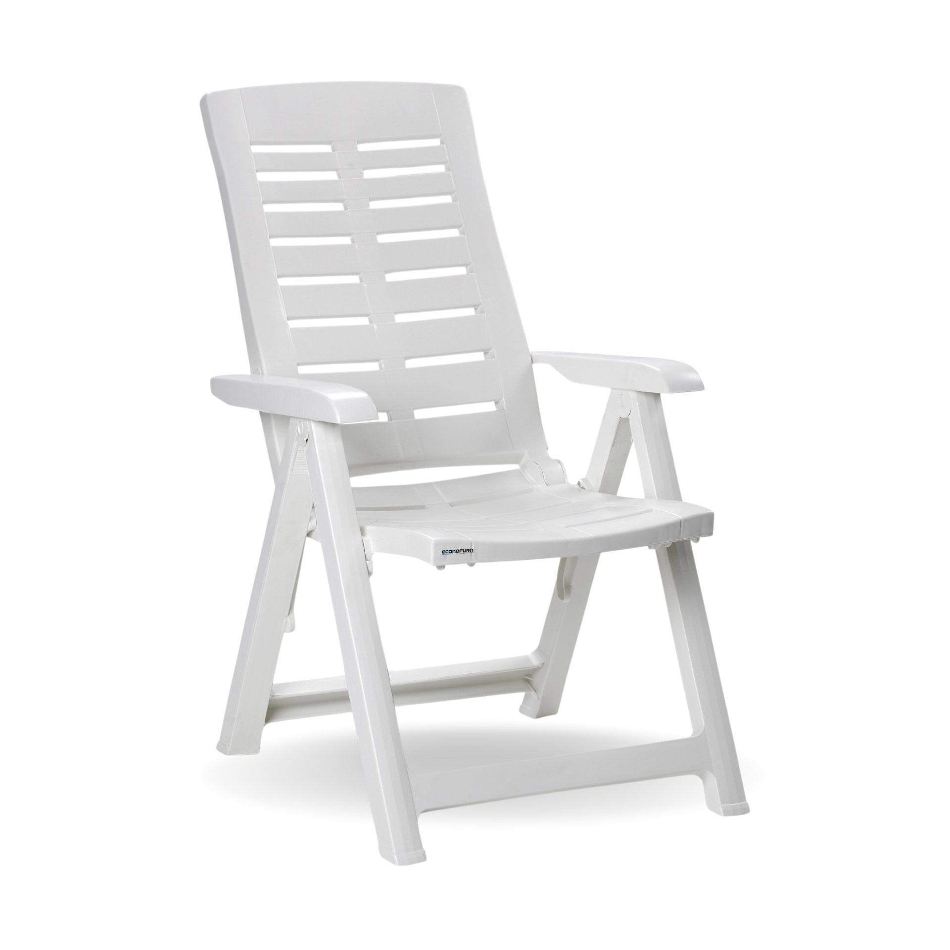 Image of a ECONOFURN Yuma Foldable & Adjustable Patio Chair White 1
