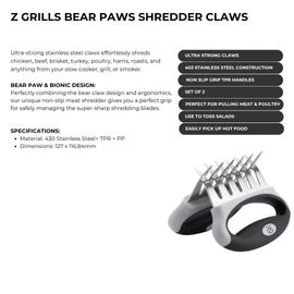 Image of a Z GRILLS Bear Paw Shredder Claws Pair 2