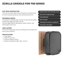 Image of a Z GRILLS Cast Iron Griddle for 700 Series 2