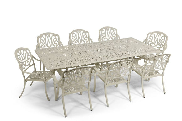 Anray 8 Seater Protea with 240cm x 110cm Patio Table Set RECTANGLE - Sand