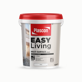 Plascon Easy Living multi-surface paint container on a white background