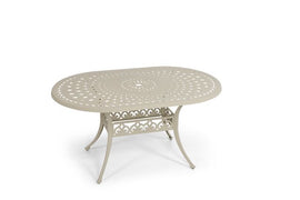Anray Aluminium 150cm x 96cm OVAL Table - Sand Beige