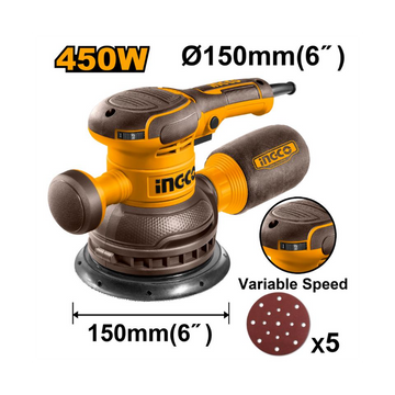 Ingco Sander Rotary 450W 150Mm