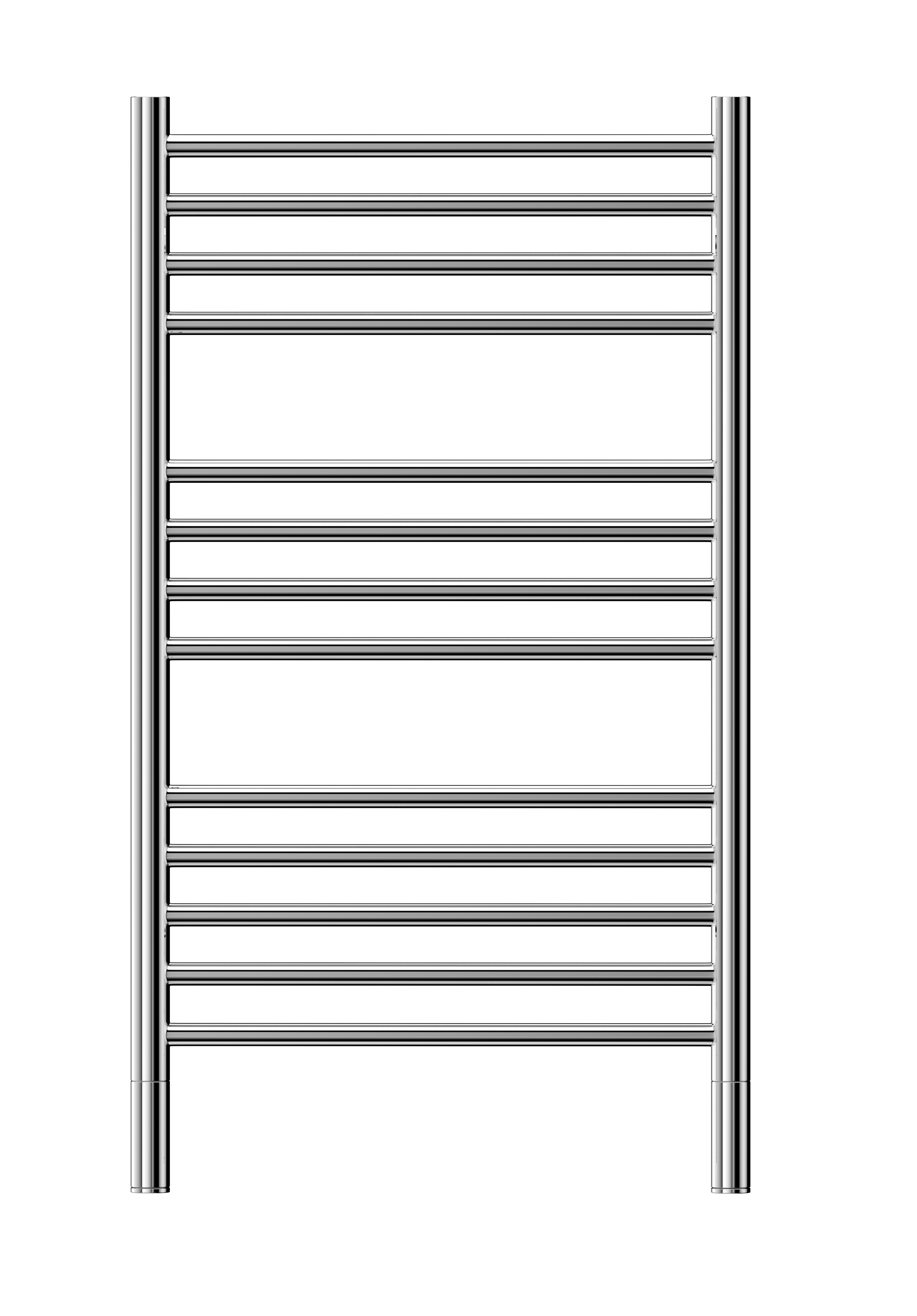 Buy mirror-polished Jeeves Heated Towel Rail Classic C 620 Curved 915 x 620 x 160
