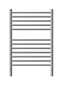 Buy mirror-polished Jeeves Heated Towel Rail Classic E 400 Curved 790 x 400 x 160