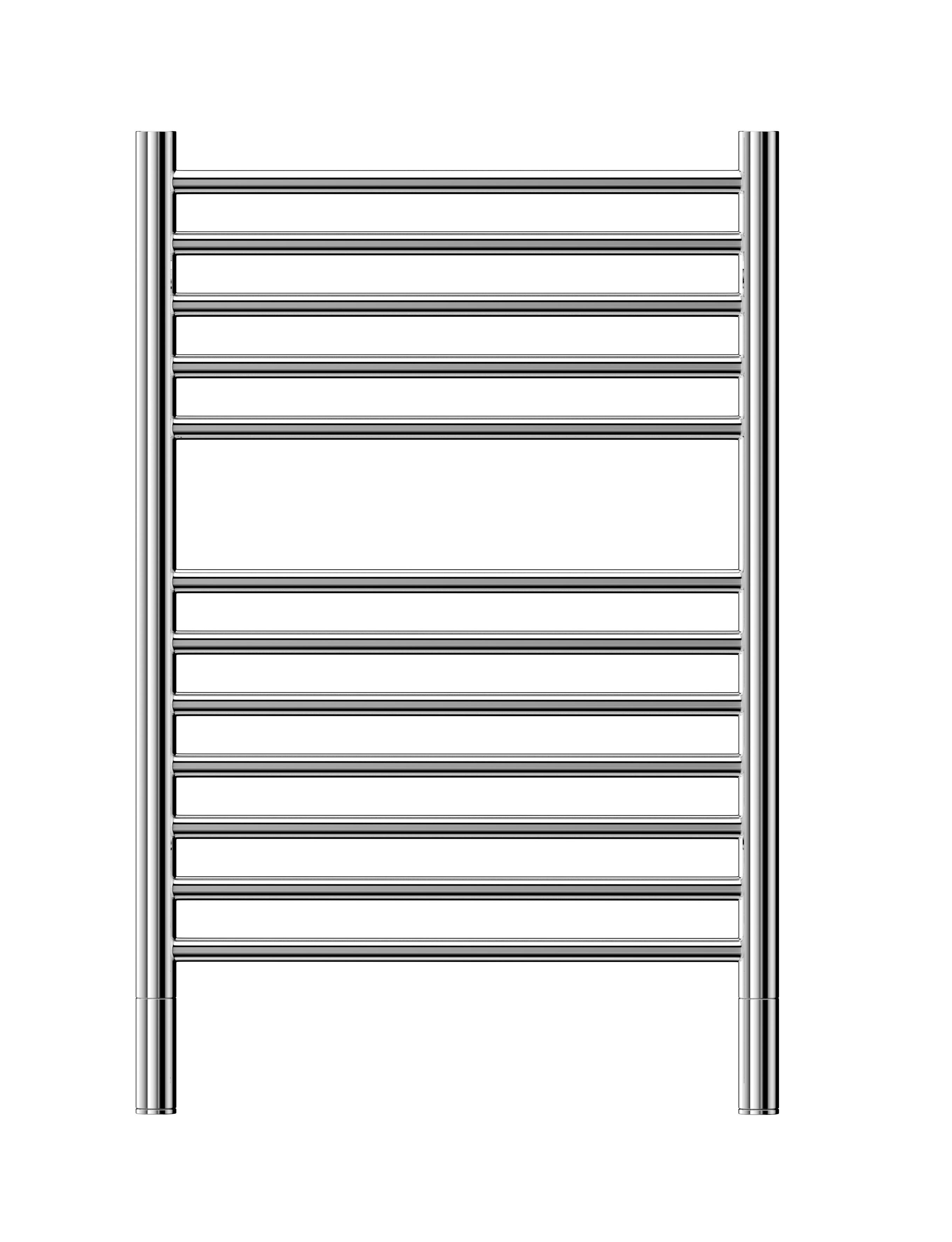 Buy mirror-polished Jeeves Heated Towel Rail Classic E 520 Curved 790 x 520 x 160