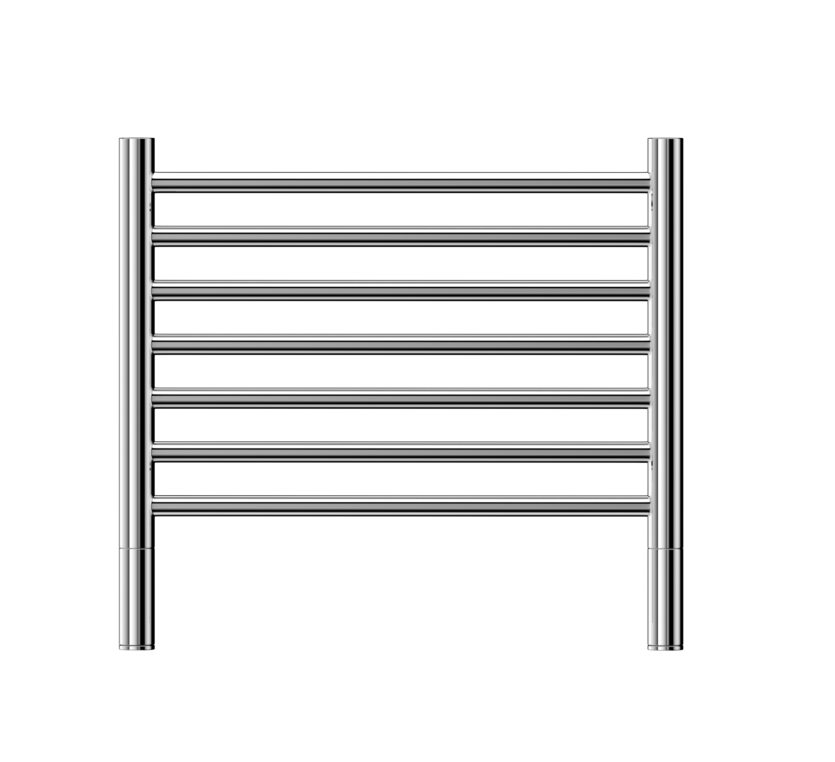 Buy mirror-polished Jeeves Heated Towel Rail Classic H 400 Curved 460 x 400 x 160