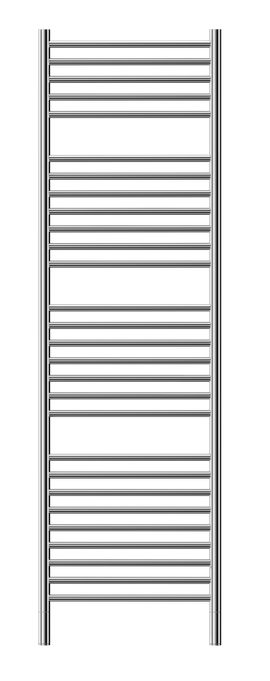 Buy mirror-polished Jeeves Heated Towel Rail Classic N28 520 Straight 1740 x 520 x 118
