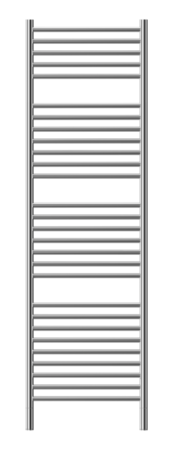 Buy mirror-polished Jeeves Heated Towel Rail Classic N28 520 Straight 1740 x 520 x 118